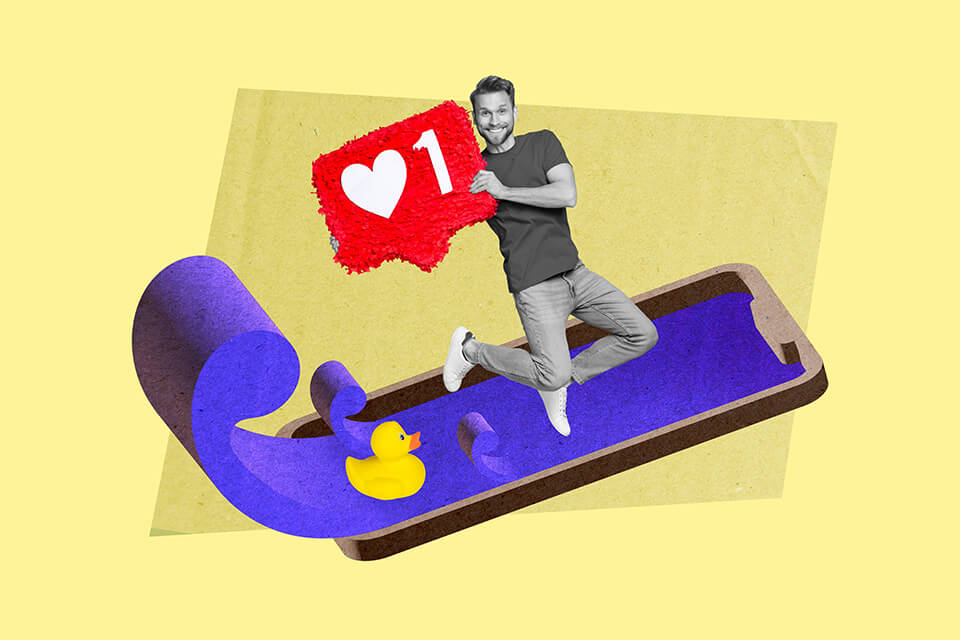 男_スマホ_いいね
