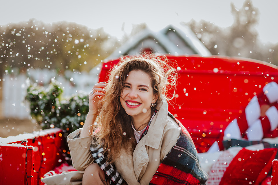 クリスマス_女_外