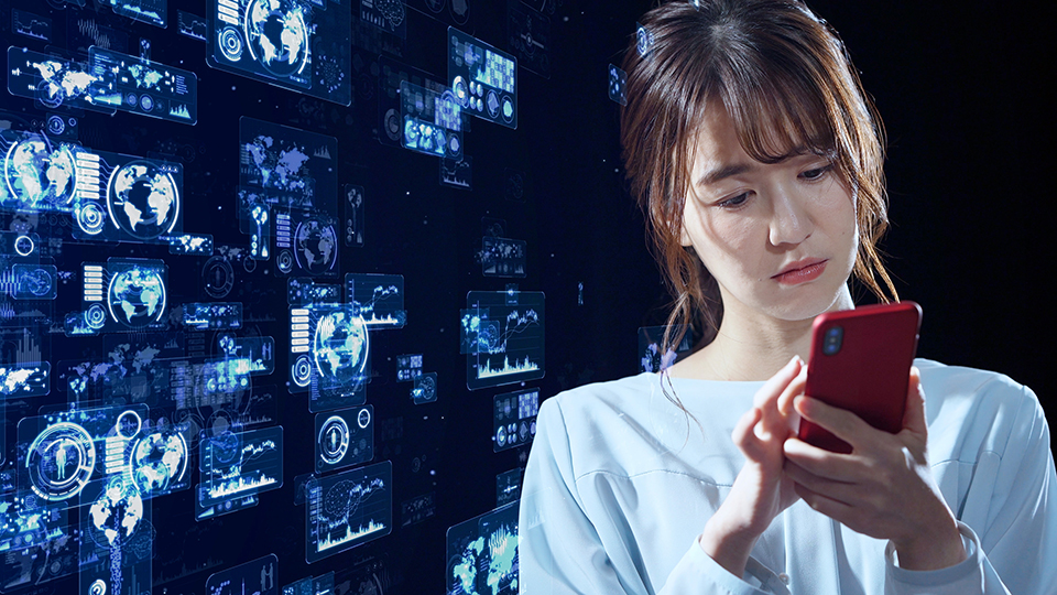 女_スマホ