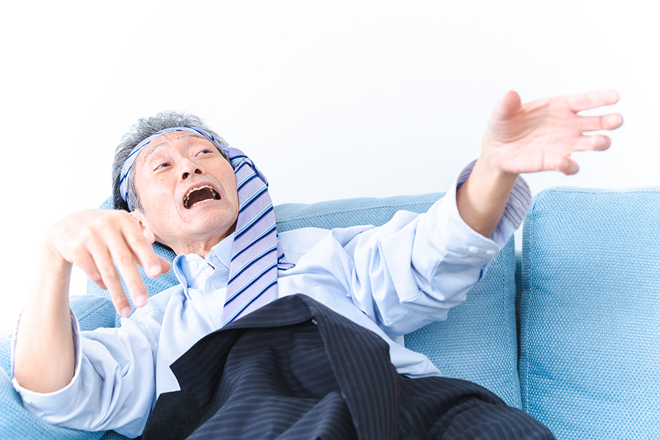 酔っ払い男_頭ハチマキ