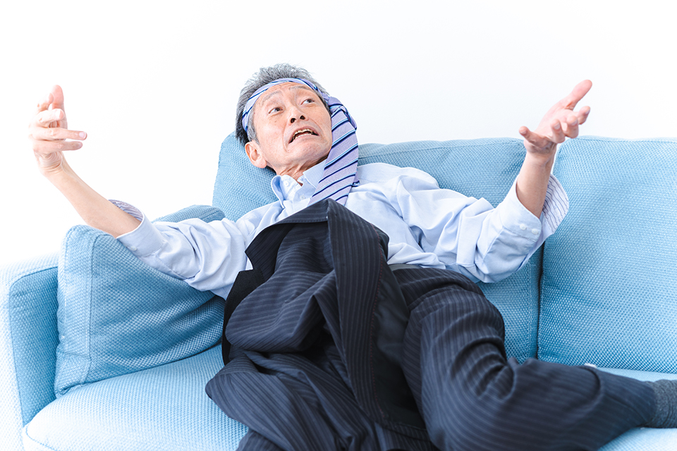 酔っ払い男_頭ハチマキ